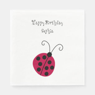 Serviettes En Papier Cute Ladybug