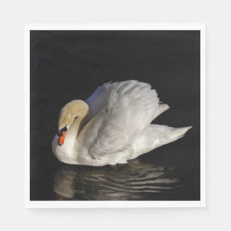 Serviettes En Papier Cygne blanc
