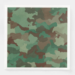 serviettes en papier de camouflage militaire