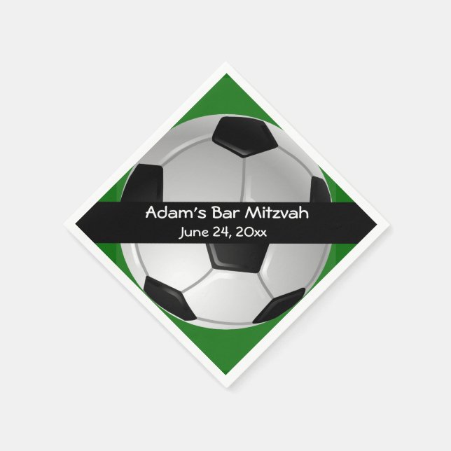 Serviettes en papier de conception de soccer (Coin)