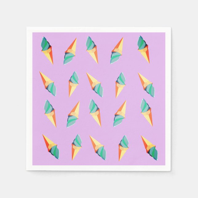 serviettes en papier de couleur crème glacée (Devant)