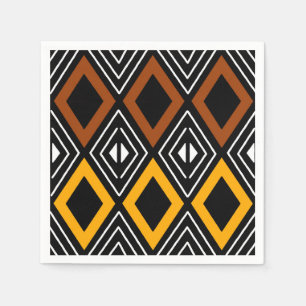 Serviettes en papier de designer de bogolan africa