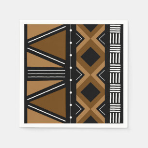 Serviettes en papier de designer de bogolan africa