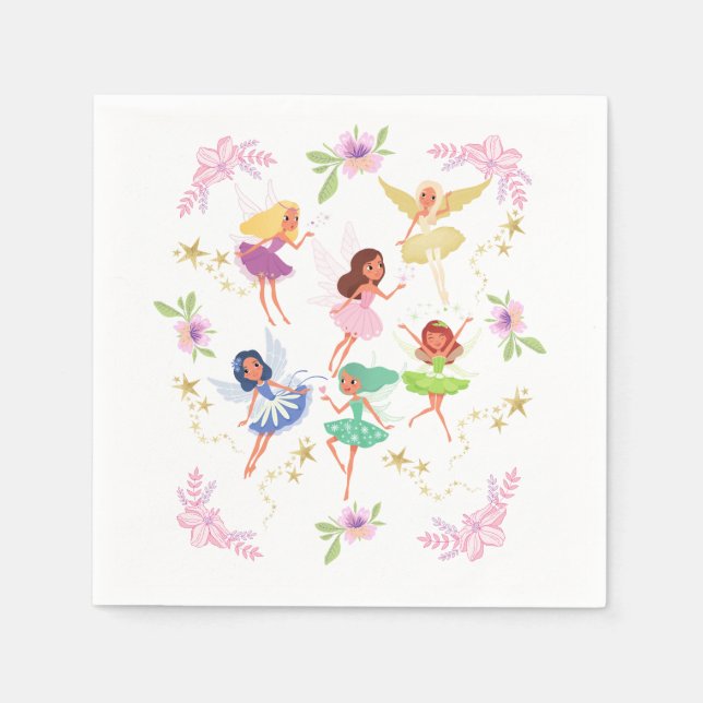 Serviettes en papier de fées de jardin (Devant)