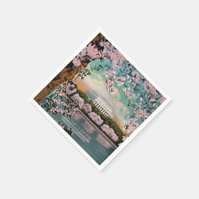 Serviettes en papier de fleurs de cerisier (Coin)