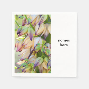 serviettes en papier de fleurs yucca