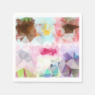 Serviettes en papier de forme géométrique cristal