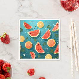 serviettes en papier de fruits mignons