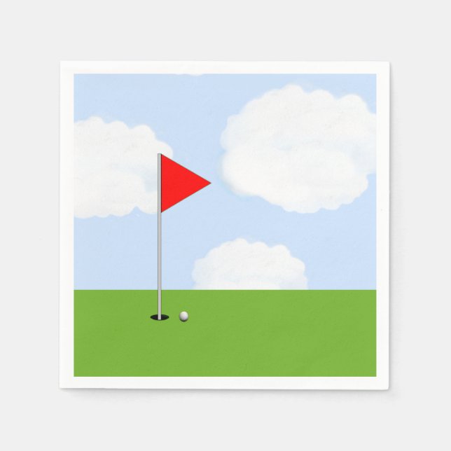 serviettes en papier de la partie de golf (Devant)