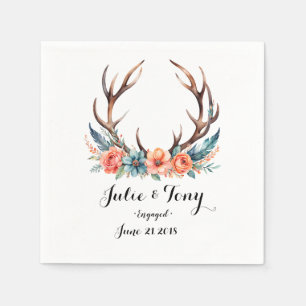 serviettes en papier de la table STAG & DEER WEDDI