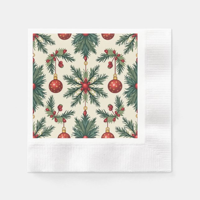 Serviettes en papier de Noël, Cocktail en conserve (Devant)