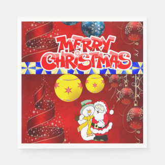Serviettes en papier de Noël, Joyeux Noël