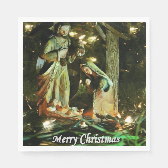 Serviettes en papier de Noël, Joyeux Noël, JÉSUS (Devant)
