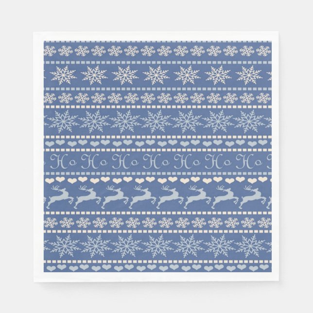 Serviettes en papier de Noël, Joyeux rennes de Noë (Devant)