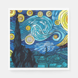 Serviettes en papier de nuit Starry