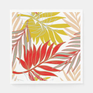 Serviettes en papier de palmes tropicales