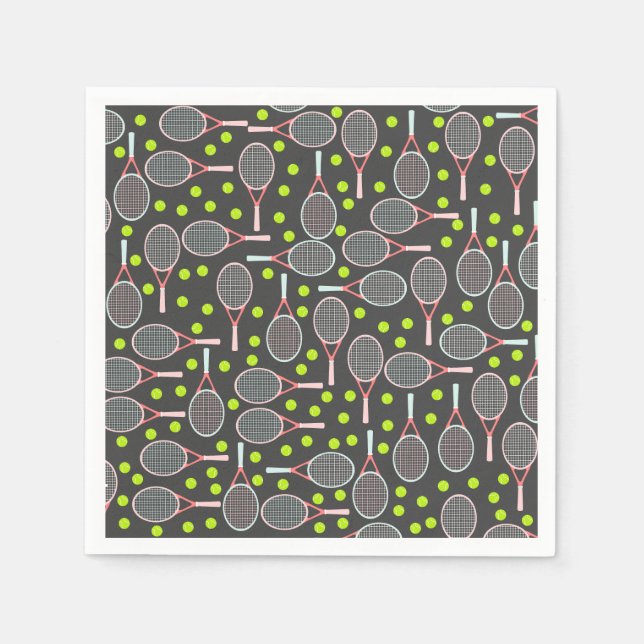 Serviettes en papier de raquette de tennis (Devant)