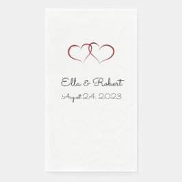 Serviettes en papier de réception de mariage