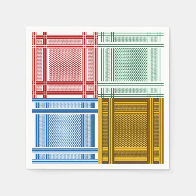Serviettes en papier de Shemagh arabe (Devant)