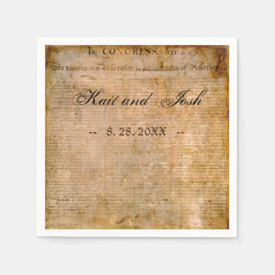 Serviettes En Papier Déclaration d'indépendance 📜 Parchemin Mariage