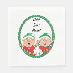Serviettes En Papier Déjeuner de Noël personnalisé Napkin