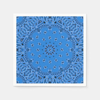 Serviettes En Papier Denim Blue Paisley Bandana Scarf BBQ Picnic Napkin