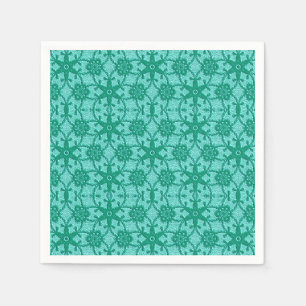 Serviettes En Papier Dentelle antique - turquoise et aqua