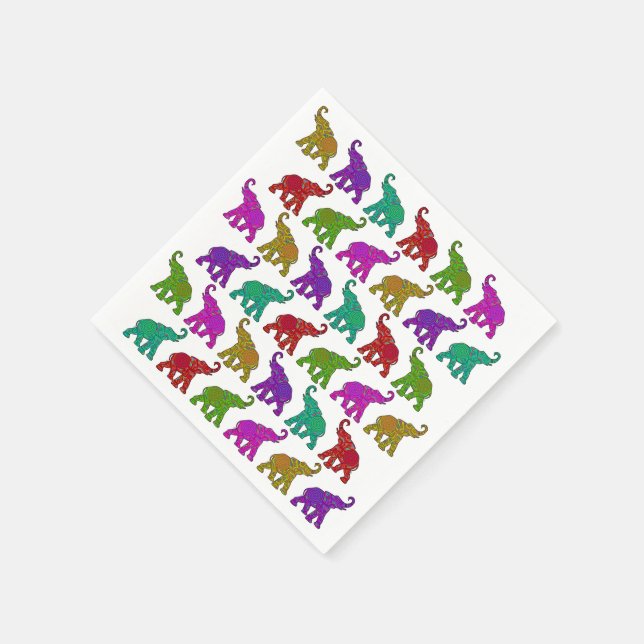 Serviettes En Papier Design de tuiles motifs Elephant Walk (Coin)