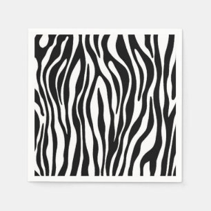 Serviettes En Papier Design d'impression Zebra