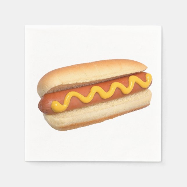 Serviettes en papier design "Hot Dog" (Devant)