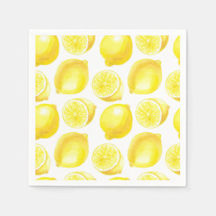 Serviettes En Papier Design motif citron