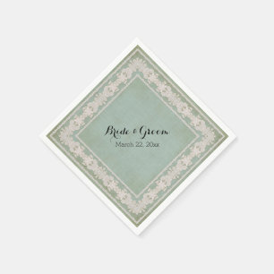 Serviettes En Papier Dessert Réception Serviettes Dentelle rustique Vie