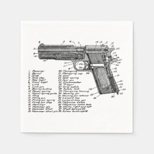 Serviettes En Papier Diagramme V2 d'arme à feu