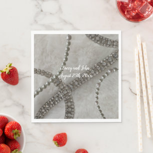 Serviettes en papier Diamants et Perles Fourrure B