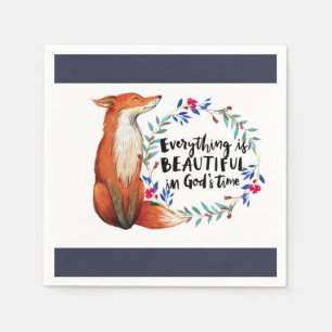 Serviettes En Papier dieux temps renards