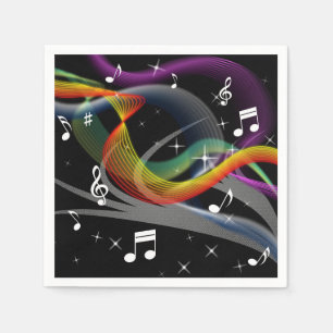 Serviettes en papier d'illustration de musique