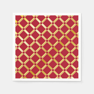 Serviettes en papier d'inspiration arabe rouge et 