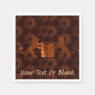 Serviettes En Papier Dix commandements et Lion