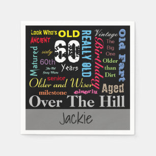 Serviettes En Papier do-it-yourself 60e anniversaire heureux Jalon