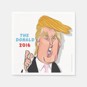 Serviettes en papier Donald Trump Cartoon