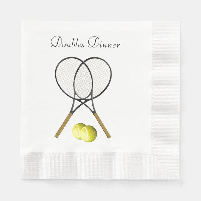 Serviettes En Papier Doubles Tennis Sport Custom (Devant)
