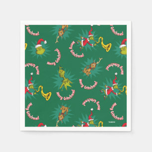Serviettes En Papier Dr Seuss The Grinch Merry Grinchmas Motif