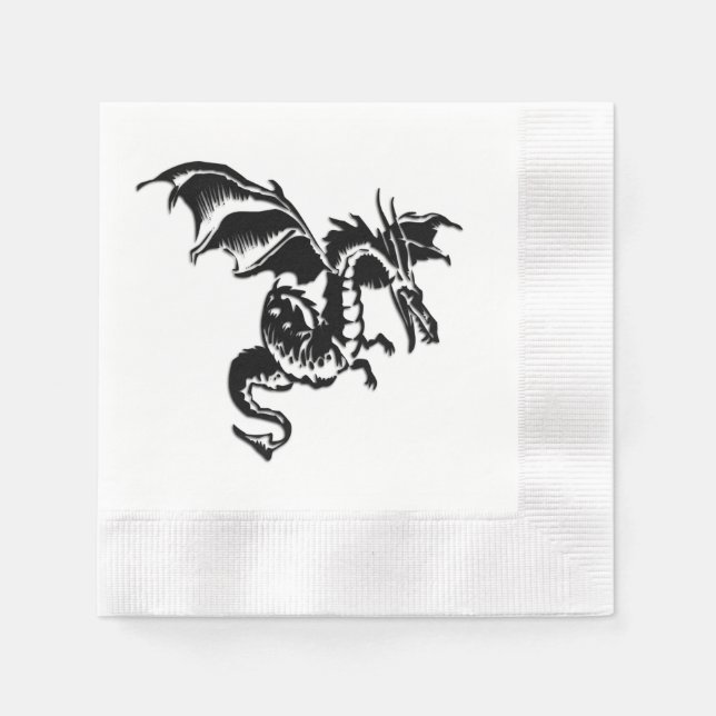 Serviettes En Papier Dragon (Devant)