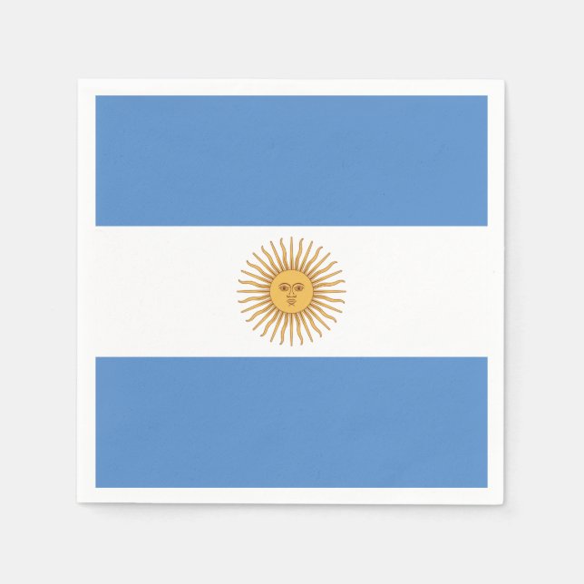 Serviettes En Papier Drapeau Argentine (Devant)