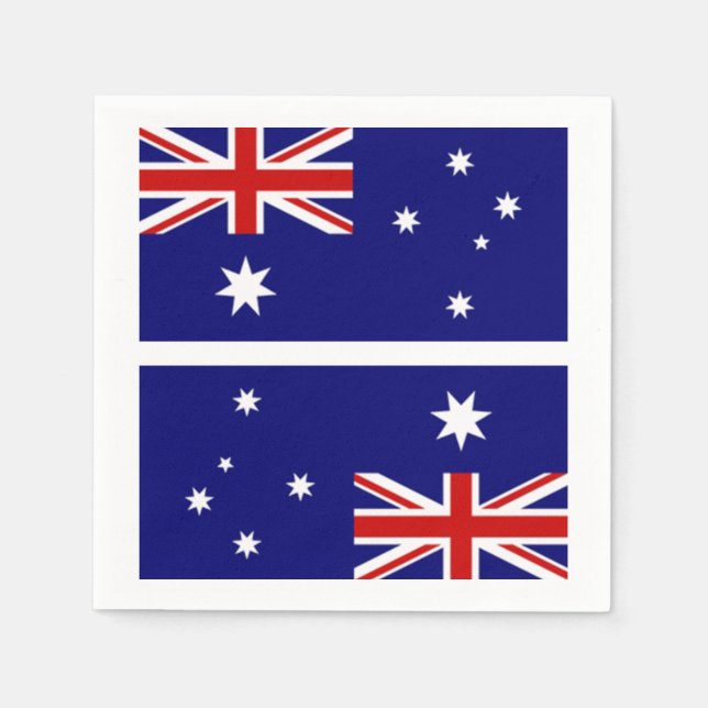 Serviettes En Papier Drapeau australien Naplins (Devant)
