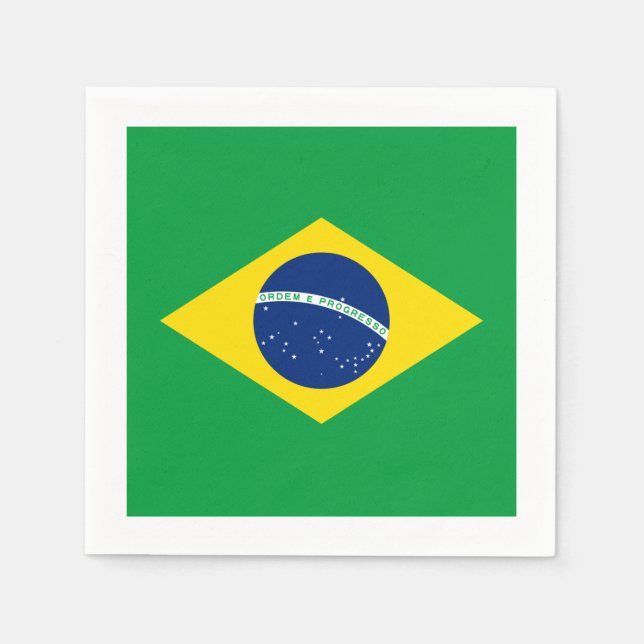 Serviettes En Papier Drapeau : Brasil (Devant)