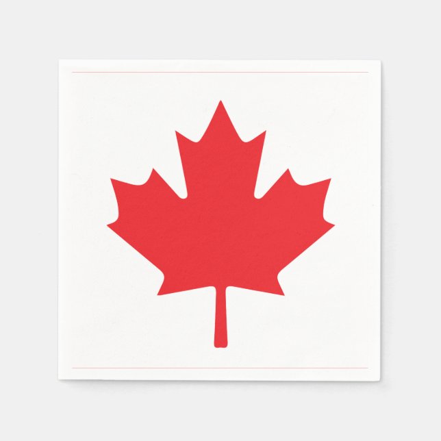 Serviettes En Papier Drapeau canadien (Devant)