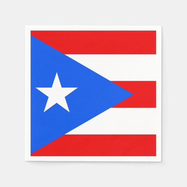 Serviettes En Papier Drapeau classique de Porto Rico (Devant)