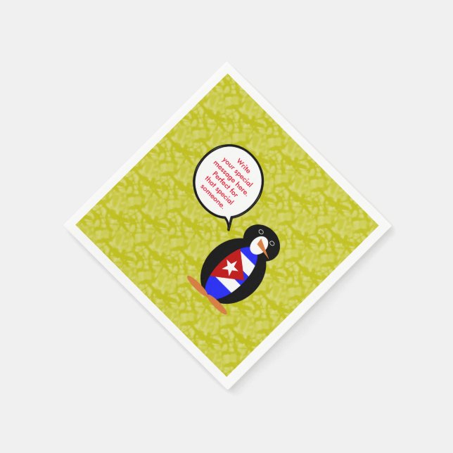 Serviettes En Papier Drapeau Cubain Vacances Mme Penguin Parler (Coin)