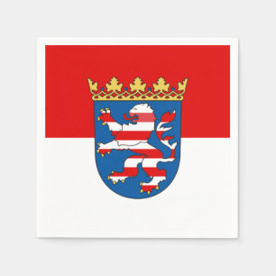 Serviettes en papier drapeau de Hesse